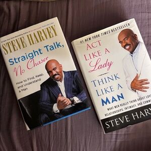 Steve Harvey Book Bundle 2 Lot Act Like a Lady Straight Talk No Chaser First Ed.